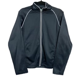 Huskies Cheerleader Womens Black Embroidered Track Top Sport Jacket Size S