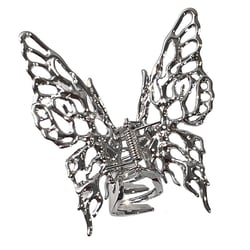 Silver Butterfly Openwork Metal Hair Clips For Women Large Hair Claw Clips for Thick Hair Vintage Geometric Headband Women Girls Hair Accessories Non-Slip No Broken Strong Hold Hair Clamps