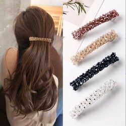 6pcs Shiny Crystal Spring Hair Clip Barrettes Hairpin Hair Accessories For Women And Girl