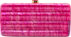 Women Acrylic Clutch Purse Marbled Evening Shoulder Bag for Wedding Cocktail Party Prom Hot Pink