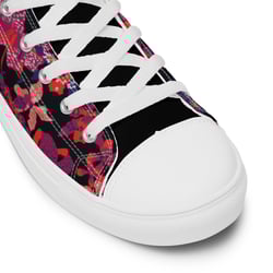 Women’s high top canvas shoes Red Garden/Black