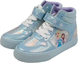 Frozen Anna and Elsa Girl's High-Top Shoes (us_Footwear_Size_System, Big_Kid, Numeric, Medium, Numeric_2) Blue