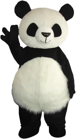 Adult Panda Mascot Costume Bear Fancy Dress Costume
