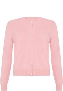 Womens Cashmere Cardigan X-Large Baby Pink