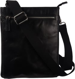 AULIV Sling Bag - Messenger Bag for Men, Shoulder Bag Crossbody Bag for Men, Perfect for Travel, Office, Full Grain Leather Black