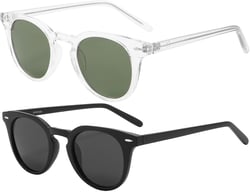 Dollger Polarized Round Sunglasses for Women Classic Retro Design Womens Trendy Style UV Protection Small Lens