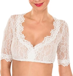 Lace Apron Lingerie Blouse for Oktoberfest Blouse Black Women's Dirndl Blouse Lace Dirndl Elegant White Large