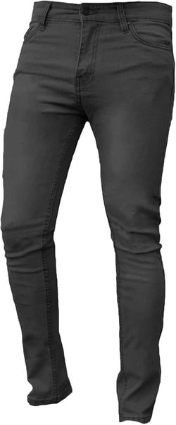 Men's Slim Fit Stretch Skinny Jeans Casual Comfy Denim Pencil Pants Stylish Washed Tapered Leg Jean Trousers Black Small