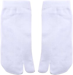 Toe Socks,Split Tabi Socks Women Practical Hosiery Unisex Men Cotton Japanese Flip Flop(White)
