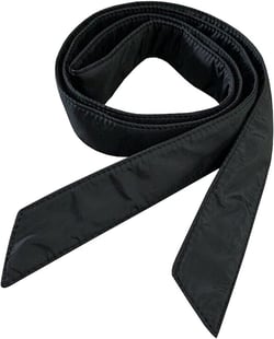 Tong Gu 1X Women Cotton Puffer Ribbon Sash Belt Waistband for Down Coat Matte Black