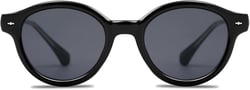 VANLINKER Trendy Vintage Round Sunglasses for Women Men Classic Retro Circle Sun Glasses UV Protection Sunnies VL9783 C1 Black Frame Grey Lens
