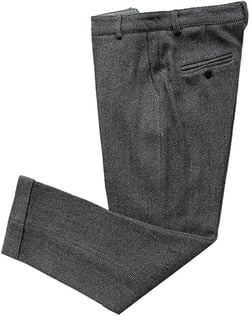 Jiaoyunshi Tweed Trousers Men Casual Pants Wool Suit Pants Dress Pants Formal Pants for Men 46 Grey