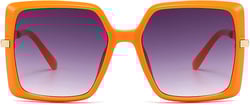mincl Fashion Oversized Square Women Sunglasses Big Frame Female Trend gradient sunglasses Shades V400 protection Orange X