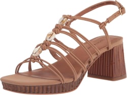 Lucky Brand Women's Bassie Strappy High Heel Sandal Heeled 5.5 Tan