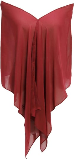 Sheer Soft Chiffon Women's Shawls Wraps Stole 17 Colors (79inches 19inches) Length 79 inches Width 19 inches Deep Red