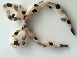 Women Girl Retro bow Bunny Polka Dots lace wire Hair head band headband Hoop