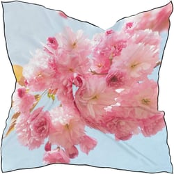 Plumeria Flower Silk Scarf Square Women's Hair Scarf Neckerchief Scarf Satin Headscarf #05