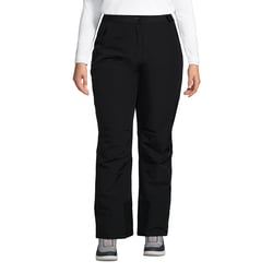 Lands' End Women's Plus Size Squall Waterproof Insulated Snow Pants - 3X - Black