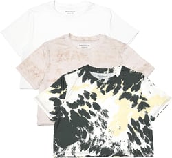 MAX ALLIE Women's Ultra Soft Cropped T Shirt Crew Neck Tees Casual Loose Fit Basic Lightweight XX-Large White/Sand Printing/Animal Printing