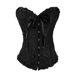 Pzocapte Anime Lingerie for Women Womens Sexy Vintage Gothic Party Floral Lace Up Slim Corset Bustier Top Women Party Retro Floral Lace Mitsuri Anime Wo