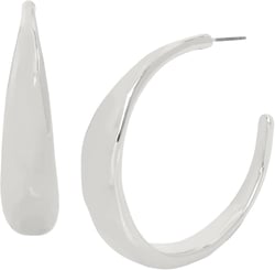 Robert Lee Morris Soho Womens Sculpted Stud Earrings One Size Silver Hoop