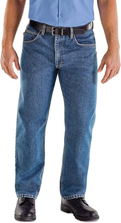 Red Kap PD60 Men's Relaxed Fit Jean Stonewash 48W x Unhemmed