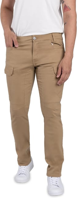 X RAY Men's Stretch Cargo Pants, Casual Flex Hiking Multi-Pocket Tactical Work Slim Fit Cargo Pants for Men 28W x 30L Khaki