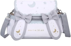Women Japanese Bunny Ear Kawaii with Cute Manga Star Moon Crossbody Bag, Trendy Cartoon Shoulder Bag Handbag Purse Blue