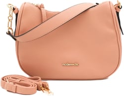 Modern+Chic Crossbody Bags for Women - Ashton Saddle Crossbody Bag, Vegan Leather Purse with Pockets and Adjustable Strap Blush