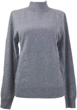 Shephe Womens Mock Turtleneck Cashmere Sweater Medium-Large Light Grey