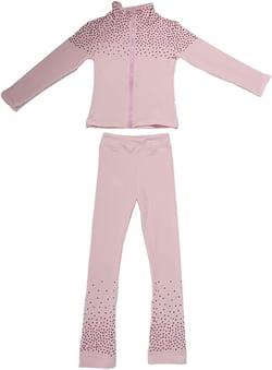 LIUHUO Figure Skating Pants Jackets Sets Girls Women Comfortable Training Wear Skating Coat with Crystals…