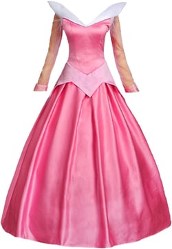 Angelaicos Womens Satin Princess Dress Halloween Cosplay Costume 3X-Large 3X-Large Pink