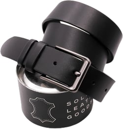 Men's Belt - Full Grain Heavy Duty Leather Belts for Men M.33-37 inch waist.112cm Black 1.5" 2024