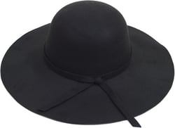 Nollia Women's Floppy Sun Hat with Bowknot - Wide Brim Fashionable Felt Hat Black