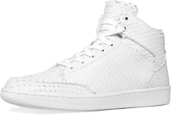 Soulsfeng Unisex Basketball Shoes Leather High Top Sneakers Comfortable Walking Skate Shoes 8 Women/6.5 Men White