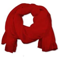 TheDapperTie Women's Red Solid Color 18" W x 60" L  Chiffon Scarf
