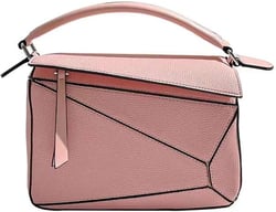 Fashion Design Handbags for Women Lychee Grain Leather Crossbody Shoulder Bag Lady Mini Top Handle Satchel Purse (Pink, Small)