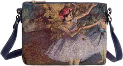 Signare Tapestry Crossbody Bag Shoulder Purse for Women In Two Dancers inspired by Edgar Degas (XB02-ART-ED-BLR-2)
