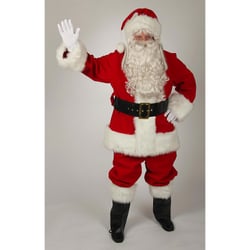 Halco Mens Regal Red Velvet Santa Suit Costume Red - Size X-Large