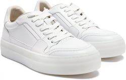 Women's Casual Sneakers,Leather Platform Sneakers for Women Fashion 6 White
