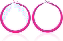80s Hoop Earrings Colorful Hoop Earrings Neon Chunky Hoop Earrings Chunky Earrings Large Retro Exaggerated Round Hoop Earrings for Women Halloween Party Vintage Holiday Jewelry Rose Red