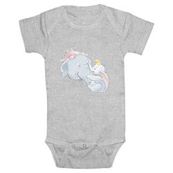Infant's Disney Dumbo Mrs. Jumbo Mommy's Peanut  Onesie - Athletic Heather - 24 Months