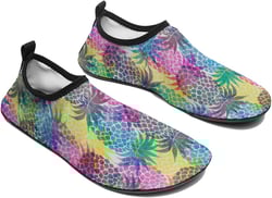 Unisex Cute Avocado Pattern Water Shoes Outdoor Beach Swimming Aqua Socks Quick-Dry Rasta Leaf Barefoot Shoes Surfing Yoga Pool Women Men 3-4 M US Women Color Tropical Pineapple