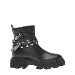 NINE WEST Cearlz3 Ankle Women/Adult shoe size Women 6.5  Boots CEARLZ3-BLK01 Black Leather