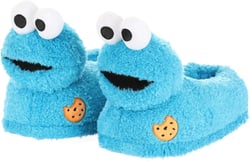 Cookie Monster Plush Slippers Large/X-Large Blue