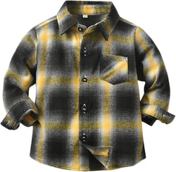 Baby Doll Clothes Toddler Baby Boys Jackets Fashion Sherpa Lined Plaid Flannel Jacket Loose Fit Long Sleeve Coat Autumn Winter Coat Anime T Shirts