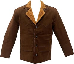 Suede Leather Jacket Men - Kramer Jacket Men Medium Brown - Suede Leather