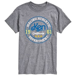 Men's Barbie Ken California Malibu Athletic Department 1961 Short Sleeve Graphic T-Shirt - Athletic Heather - Large