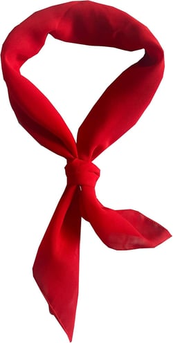 chiffon neckerchief for women neck scarf 23.6''x23.6'' Red