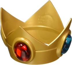 Disguise womens Nintendo Super Mario Bros.princess Costume Accessory Peach Crown, Gold/Red/Green, One Size US